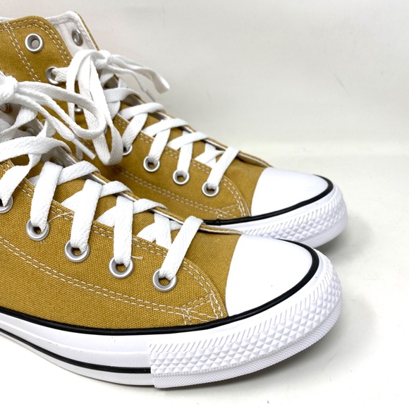 Converse All Star Chuck Taylor High Top Women Gold Dart Canvas Sneakers A04839C - Picture 7 of 9
